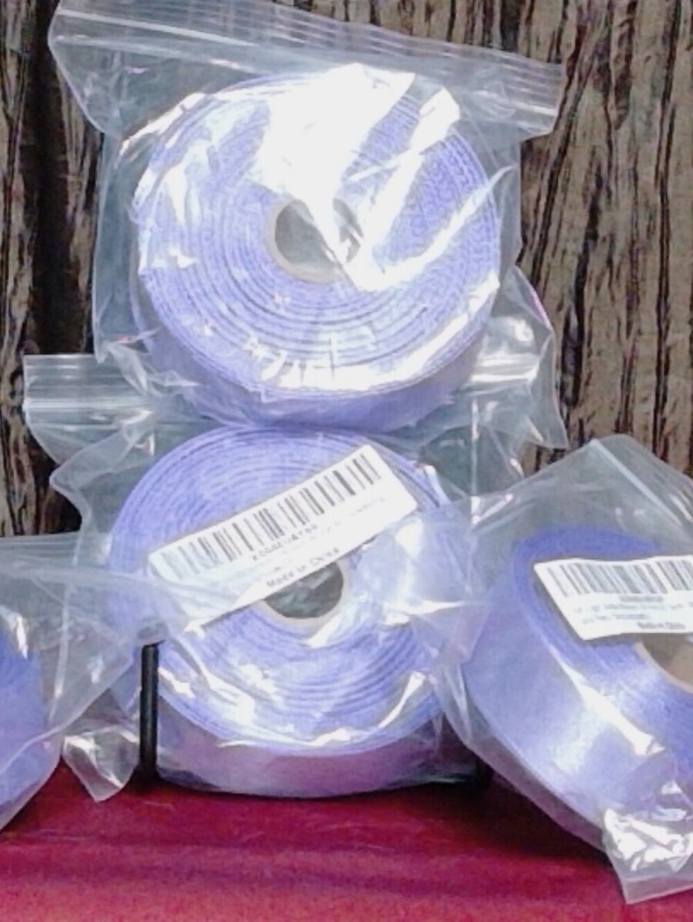 Purple Ribbon Rolls - Wedding and Party Decorations 7/8 inch 30 yards - 4 Rolls